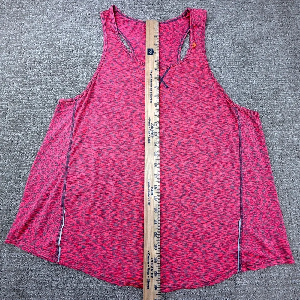 Athleta Tank Top Womens M Pink White Set of 2 Racerback Space Dye Mesh Athletic - Picture 7 of 12